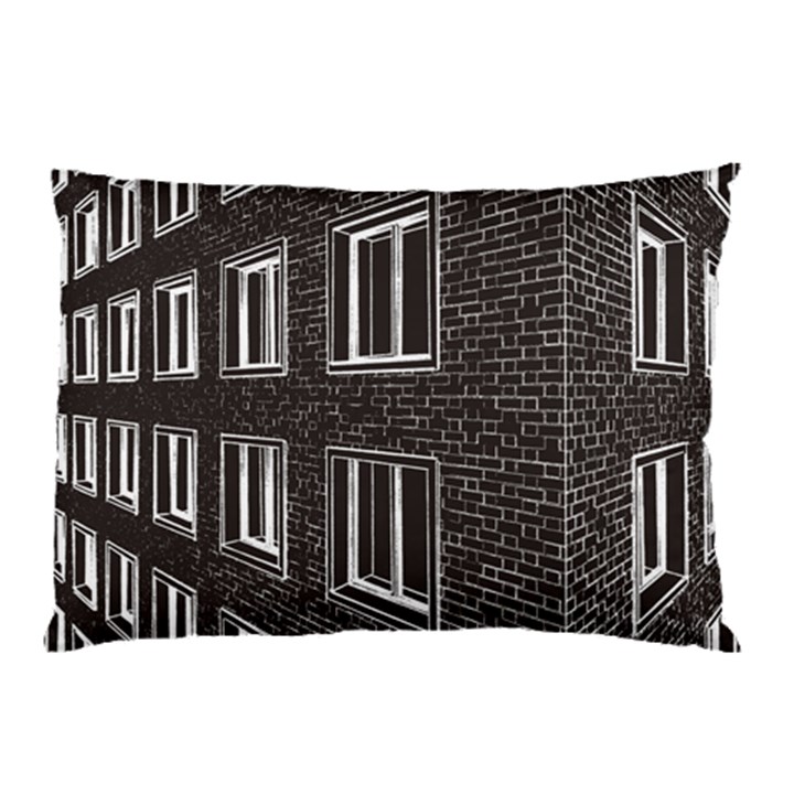 Graphics House Brick Brick Wall Pillow Case (Two Sides)