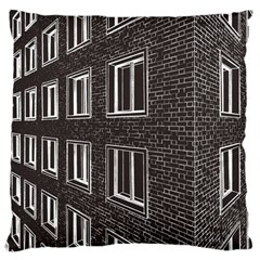 Graphics House Brick Brick Wall Large Cushion Case (one Side) by Nexatart