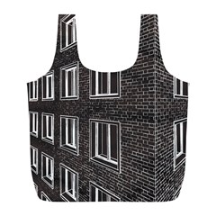 Graphics House Brick Brick Wall Full Print Recycle Bags (l)  by Nexatart