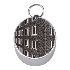 Graphics House Brick Brick Wall Mini Silver Compasses by Nexatart