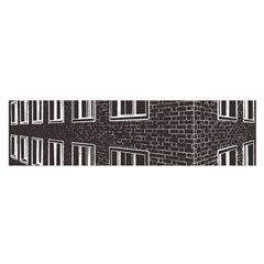 Graphics House Brick Brick Wall Satin Scarf (oblong) by Nexatart