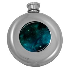 Space All Universe Cosmos Galaxy Round Hip Flask (5 Oz) by Nexatart