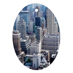 Manhattan New York City Ornament (oval) by Nexatart