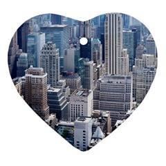 Manhattan New York City Ornament (heart) by Nexatart