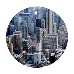 Manhattan New York City Round Ornament (two Sides) by Nexatart