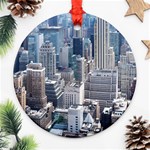 Manhattan New York City Round Ornament (Two Sides) Front