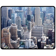 Manhattan New York City Fleece Blanket (medium)  by Nexatart