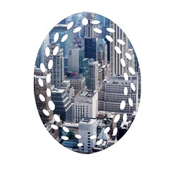 Manhattan New York City Ornament (oval Filigree) by Nexatart