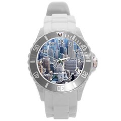 Manhattan New York City Round Plastic Sport Watch (l) by Nexatart