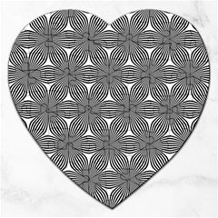 Seamless Weave Ribbon Hexagonal Jigsaw Puzzle (heart)