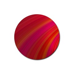 Abstract Red Background Fractal Rubber Coaster (round)  by Nexatart