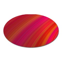 Abstract Red Background Fractal Oval Magnet by Nexatart