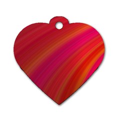 Abstract Red Background Fractal Dog Tag Heart (one Side) by Nexatart