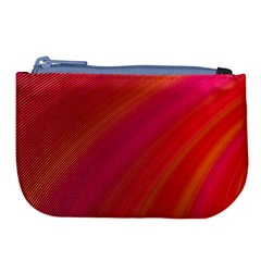 Abstract Red Background Fractal Large Coin Purse