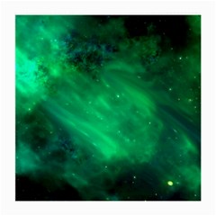 Green Space All Universe Cosmos Galaxy Medium Glasses Cloth (2-side) by Nexatart