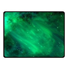 Green Space All Universe Cosmos Galaxy Fleece Blanket (small) by Nexatart