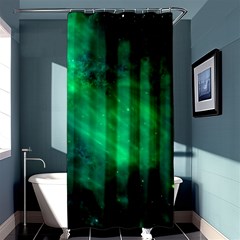 Green Space All Universe Cosmos Galaxy Shower Curtain 36  X 72  (stall)  by Nexatart