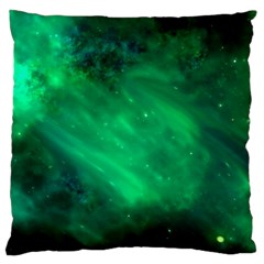 Green Space All Universe Cosmos Galaxy Large Cushion Case (one Side) by Nexatart