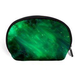 Green Space All Universe Cosmos Galaxy Accessory Pouches (large)  by Nexatart