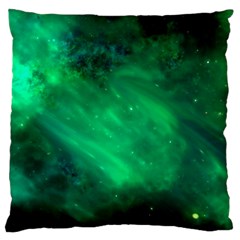 Green Space All Universe Cosmos Galaxy Standard Flano Cushion Case (one Side) by Nexatart