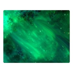 Green Space All Universe Cosmos Galaxy Double Sided Flano Blanket (large)  by Nexatart