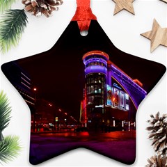 Moscow Night Lights Evening City Ornament (star) by Nexatart