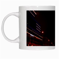 Moscow Night Lights Evening City White Mugs by Nexatart