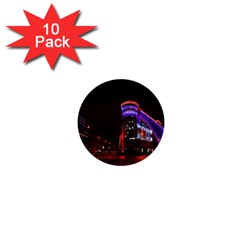 Moscow Night Lights Evening City 1  Mini Buttons (10 Pack)  by Nexatart