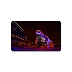 Moscow Night Lights Evening City Magnet (name Card) by Nexatart