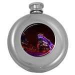 Moscow Night Lights Evening City Round Hip Flask (5 oz) Front