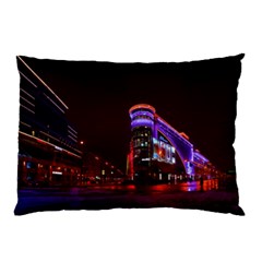 Moscow Night Lights Evening City Pillow Case by Nexatart