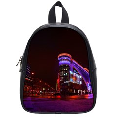 Moscow Night Lights Evening City School Bag (small) by Nexatart