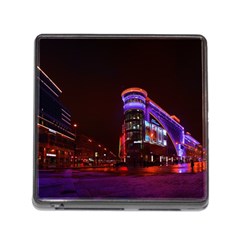 Moscow Night Lights Evening City Memory Card Reader (square) by Nexatart