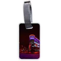 Moscow Night Lights Evening City Luggage Tags (one Side)  by Nexatart