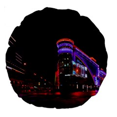 Moscow Night Lights Evening City Large 18  Premium Round Cushions by Nexatart