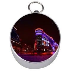 Moscow Night Lights Evening City Silver Compasses by Nexatart