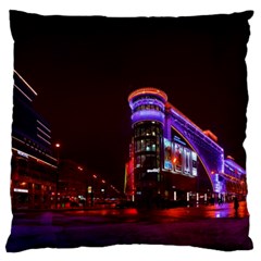 Moscow Night Lights Evening City Large Flano Cushion Case (one Side) by Nexatart