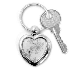 Mandelbrot Apple Males Mathematics Key Chains (heart)  by Nexatart