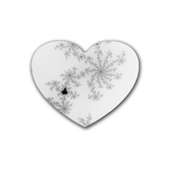 Mandelbrot Apple Males Mathematics Rubber Coaster (heart)  by Nexatart