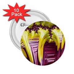 Yellow Magenta Abstract Fractal 2 25  Buttons (10 Pack)  by Nexatart