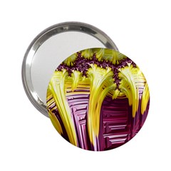 Yellow Magenta Abstract Fractal 2 25  Handbag Mirrors by Nexatart