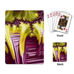 Yellow Magenta Abstract Fractal Playing Card by Nexatart