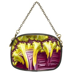 Yellow Magenta Abstract Fractal Chain Purses (two Sides)  by Nexatart