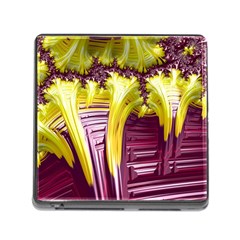 Yellow Magenta Abstract Fractal Memory Card Reader (square) by Nexatart