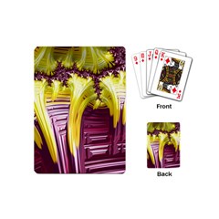 Yellow Magenta Abstract Fractal Playing Cards (mini)  by Nexatart