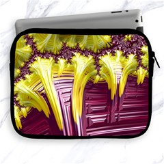 Yellow Magenta Abstract Fractal Apple Ipad 2/3/4 Zipper Cases by Nexatart