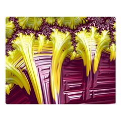 Yellow Magenta Abstract Fractal Double Sided Flano Blanket (large)  by Nexatart