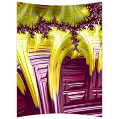 Yellow Magenta Abstract Fractal Back Support Cushion by Nexatart