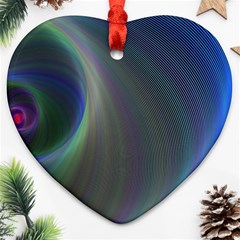 Gloom Background Abstract Dim Heart Ornament (two Sides) by Nexatart