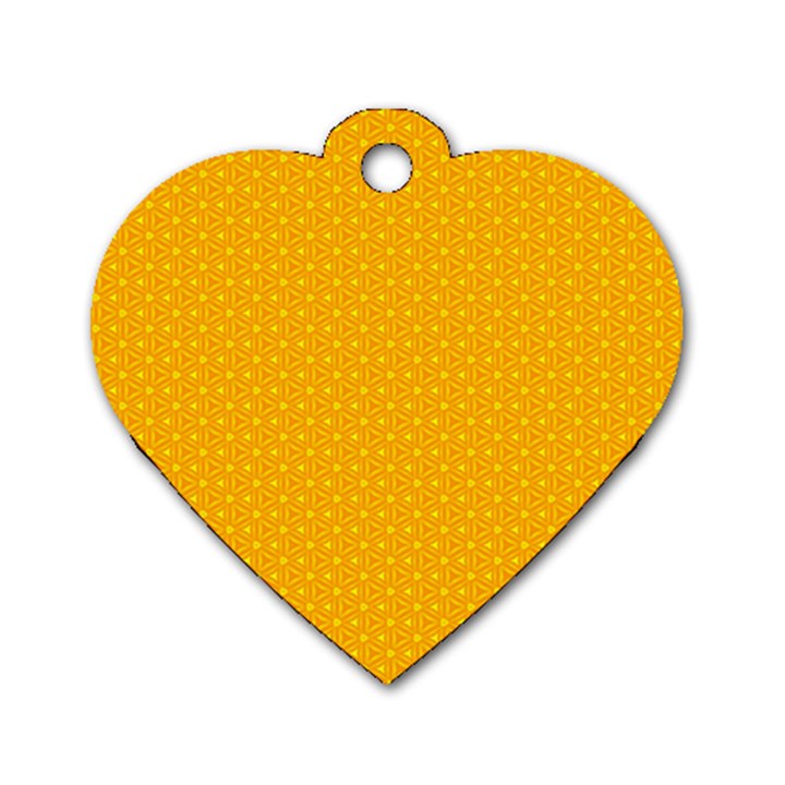 Texture Background Pattern Dog Tag Heart (One Side)